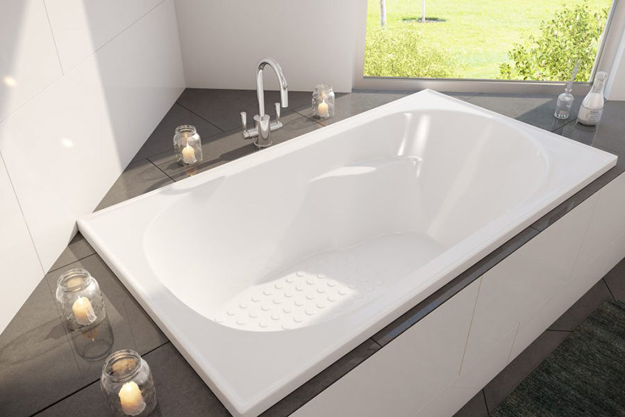 Modena 1520 Inset Shower Bath - White