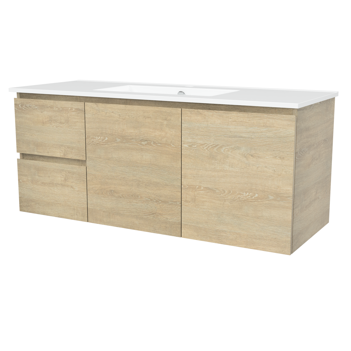 Nevada Vanity 1200mm Centre Bowl Alpha Top Wall hung (NEV-V-1200-C-APH-W)