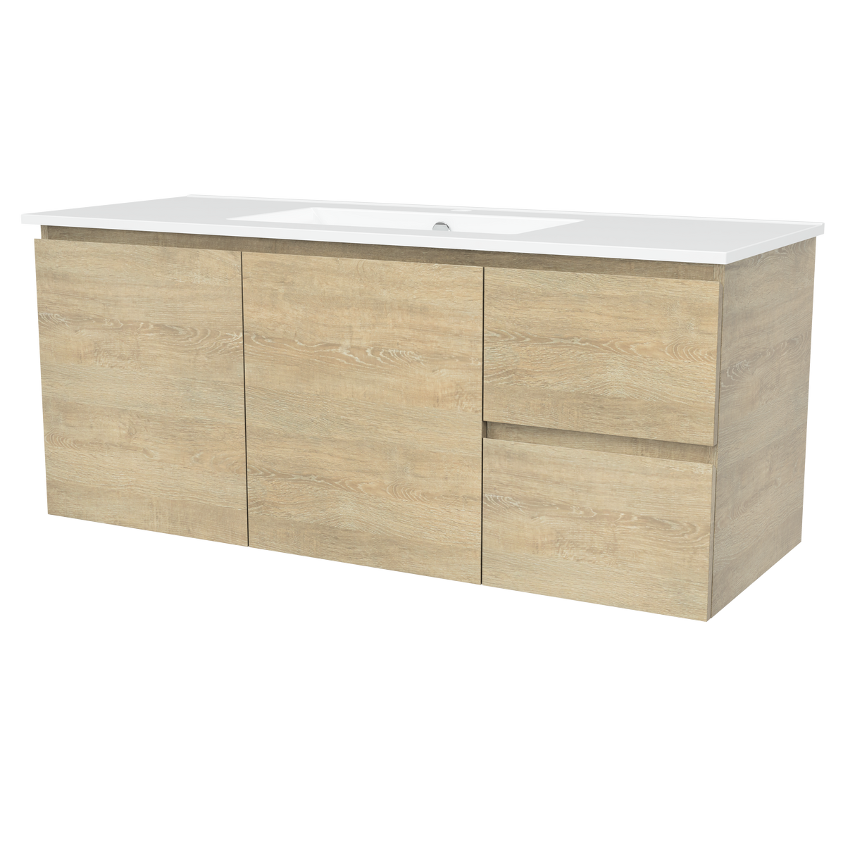 Nevada Vanity 1200mm Centre Bowl Alpha Top Wall hung (NEV-V-1200-C-APH-W)