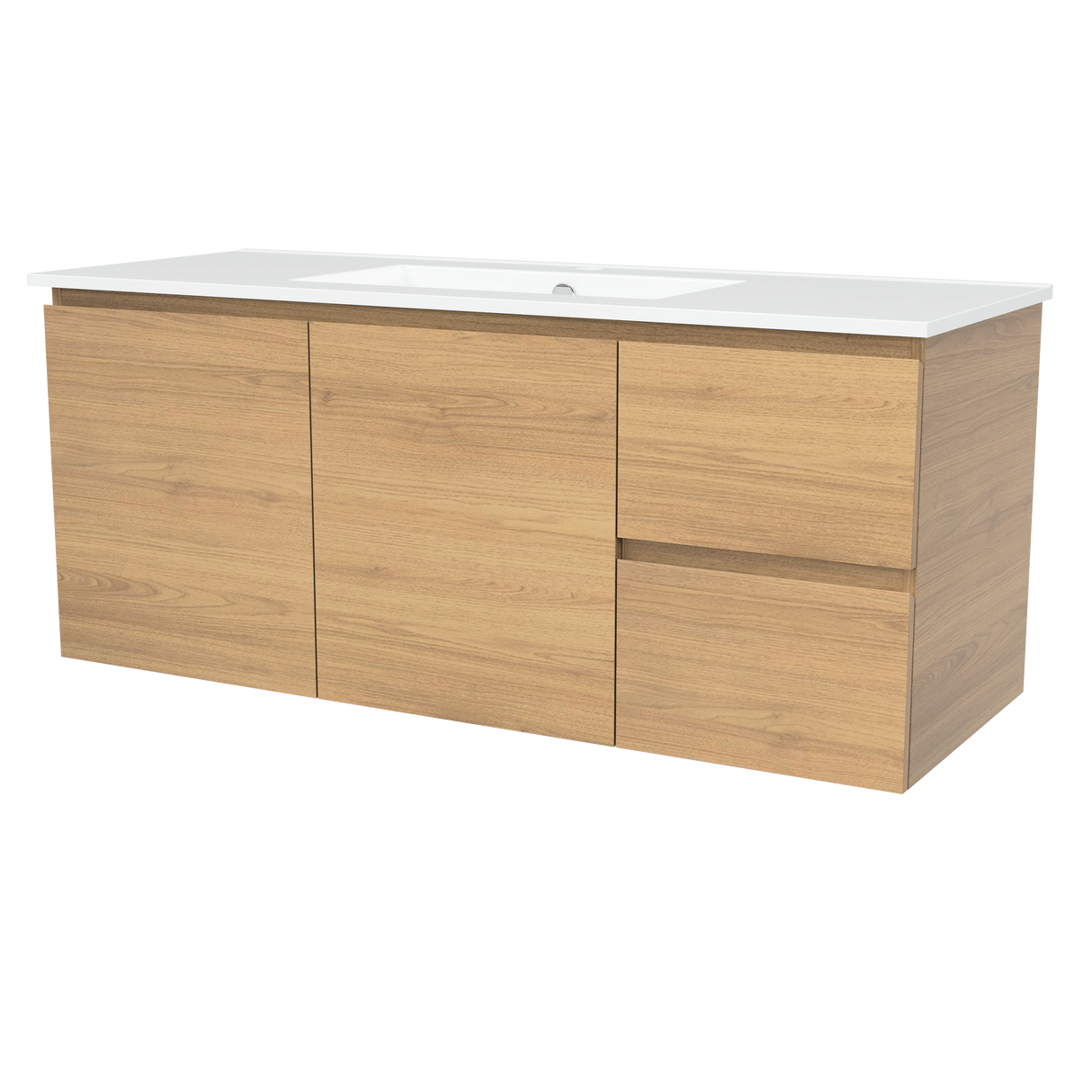 Nevada Vanity 1200mm Centre Bowl Alpha Top Wall hung (NEV-V-1200-C-APH-W)