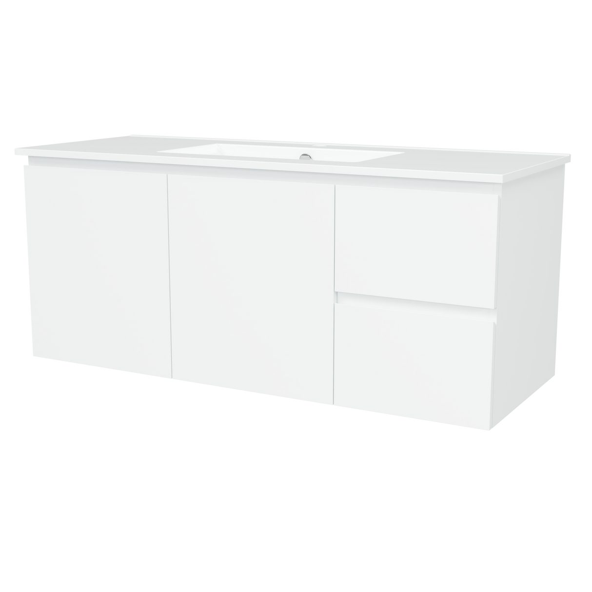 Nevada Vanity 1200mm Centre Bowl Alpha Top Wall hung (NEV-V-1200-C-APH-W)