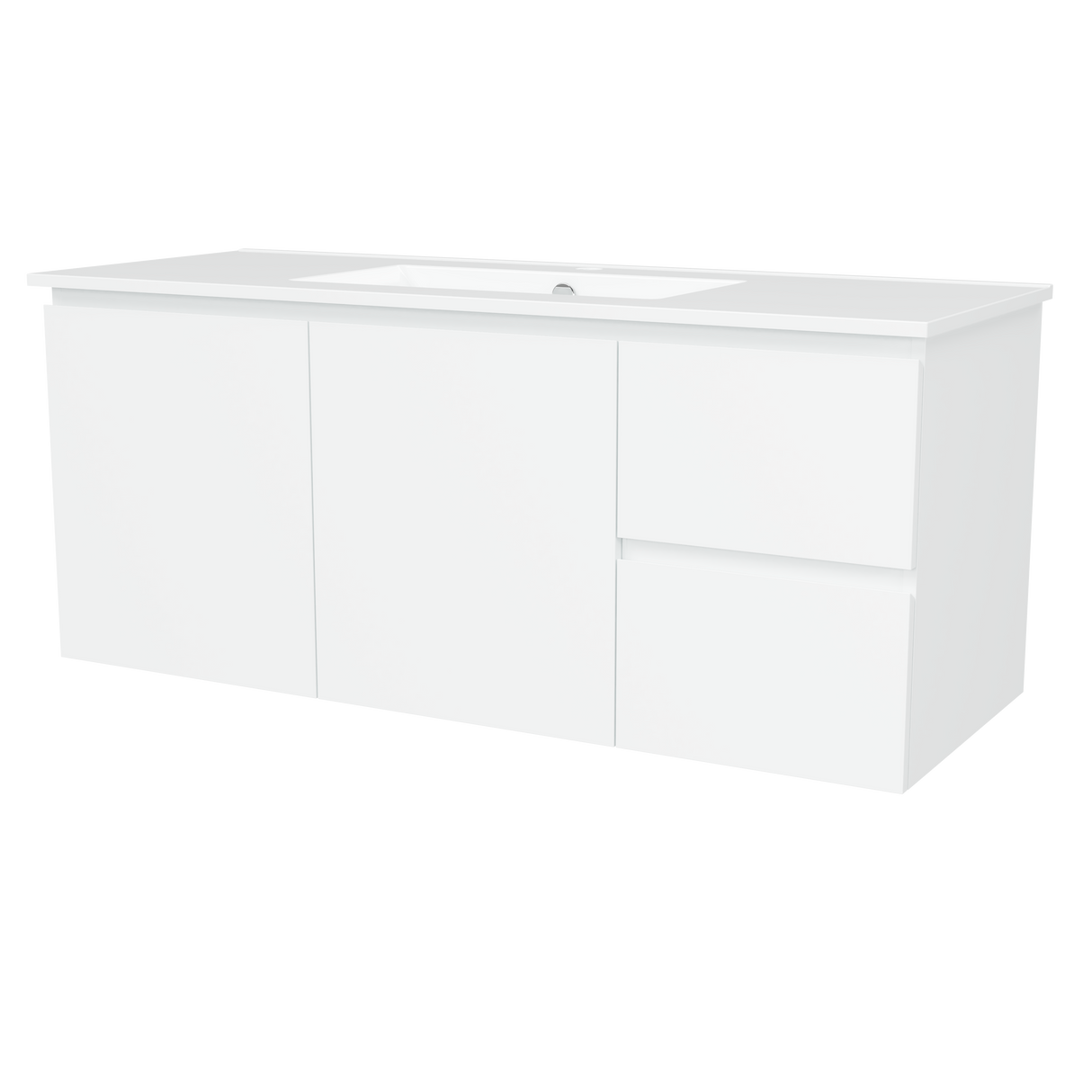 Nevada Vanity 1200mm Centre Bowl Alpha Top Wall hung (NEV-V-1200-C-APH-W)