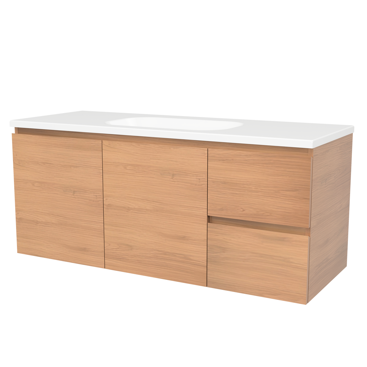 Nevada Vanity 1200mm Centre Bowl Stadium Top Wall hung (NEV-V-1200-C-STD-W)