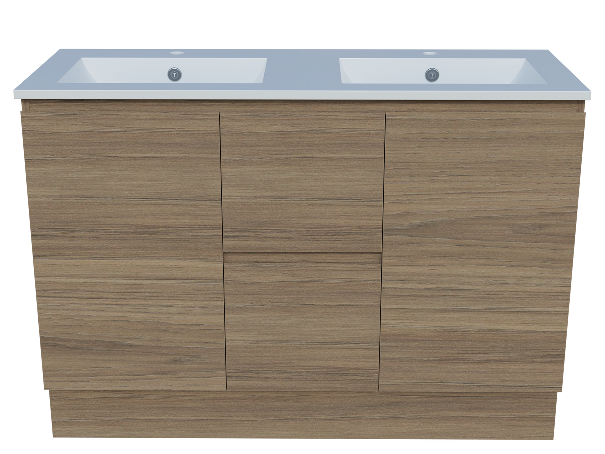 Nevada Vanity 1200mm Double Bowl Alpha Top Floor standing (NEV-V-1200-D-APH-F)
