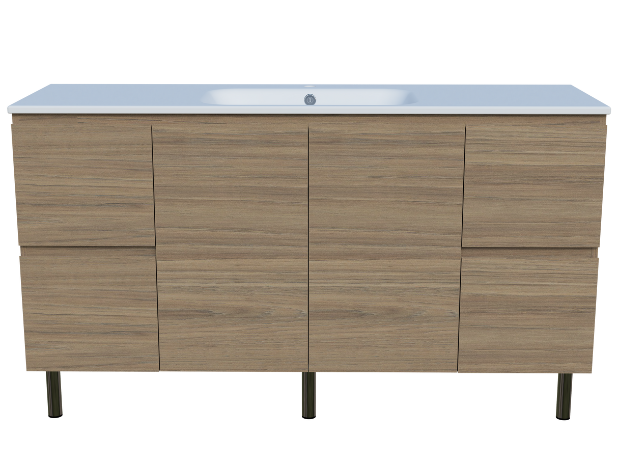 Nevada Vanity 1500mm Centre Bowl Haven Top On Legs (NEV-V-1500-C-HVN-L)