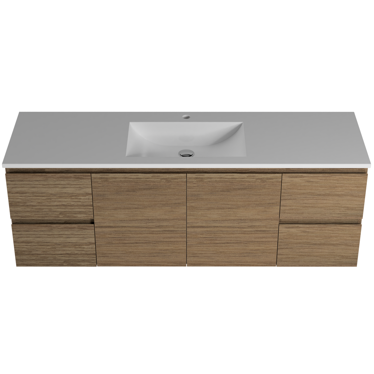 Nevada Vanity 1500mm Centre Bowl Regal Top Wall hung (NEV-V-1500-C-REG-W)