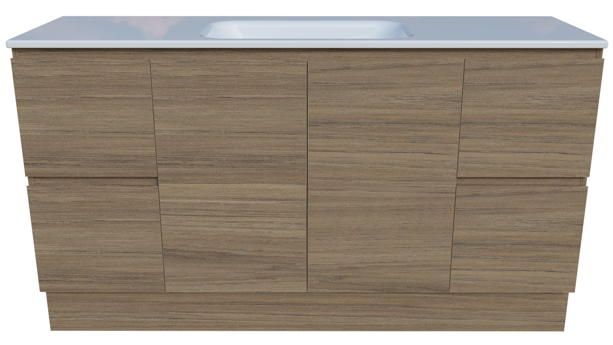 Nevada Vanity 1500mm Centre Bowl Stadium Top Floor standing (NEV-V-1500-C-STD-F)