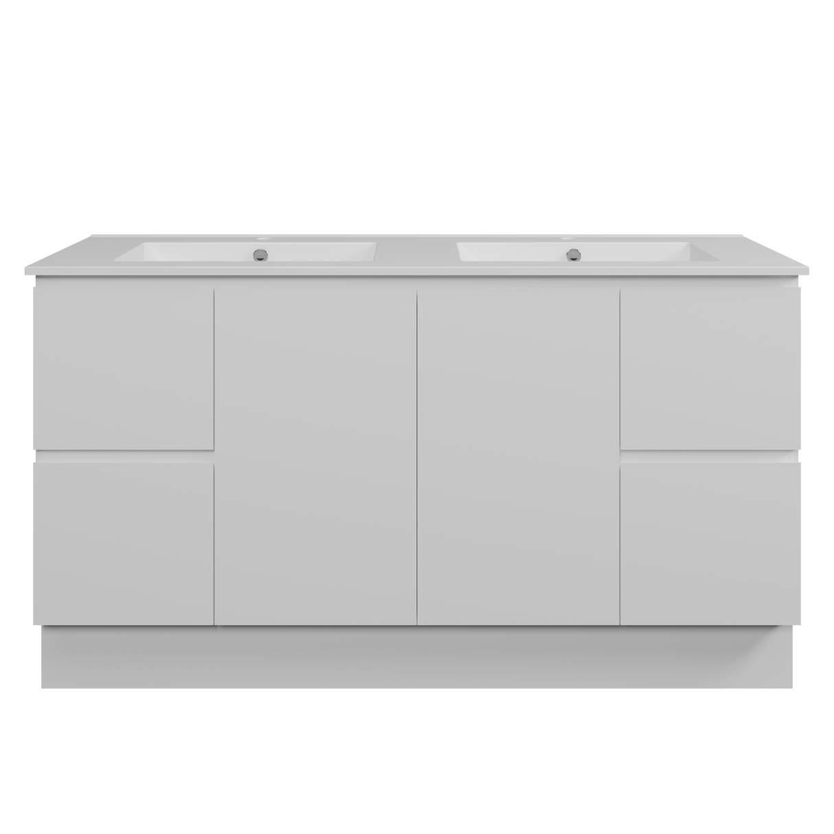 Nevada Vanity 1500mm Double Bowl Alpha Top Floor standing (NEV-V-1500-D-APH-F)