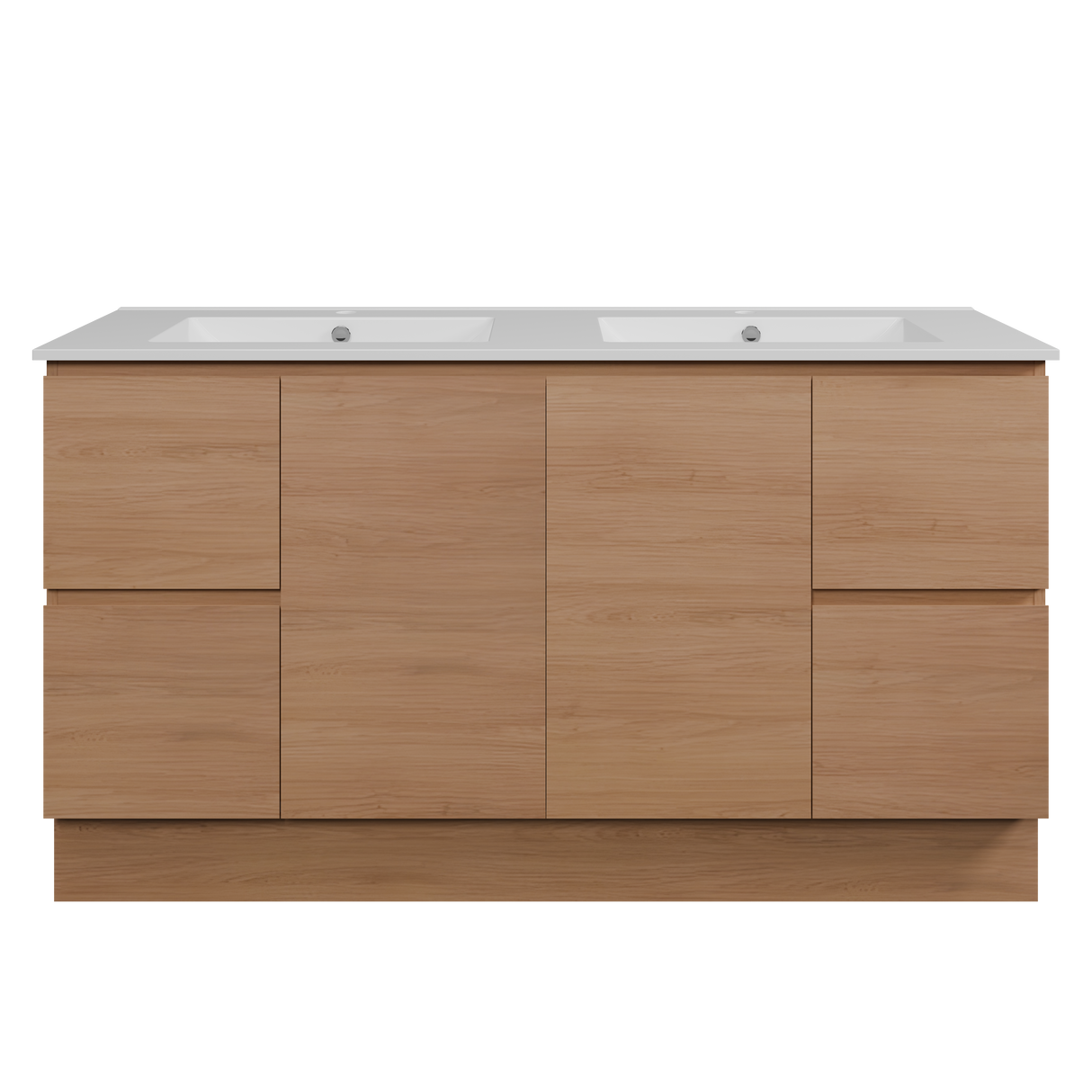 Nevada Vanity 1500mm Double Bowl Alpha Top Floor standing (NEV-V-1500-D-APH-F)