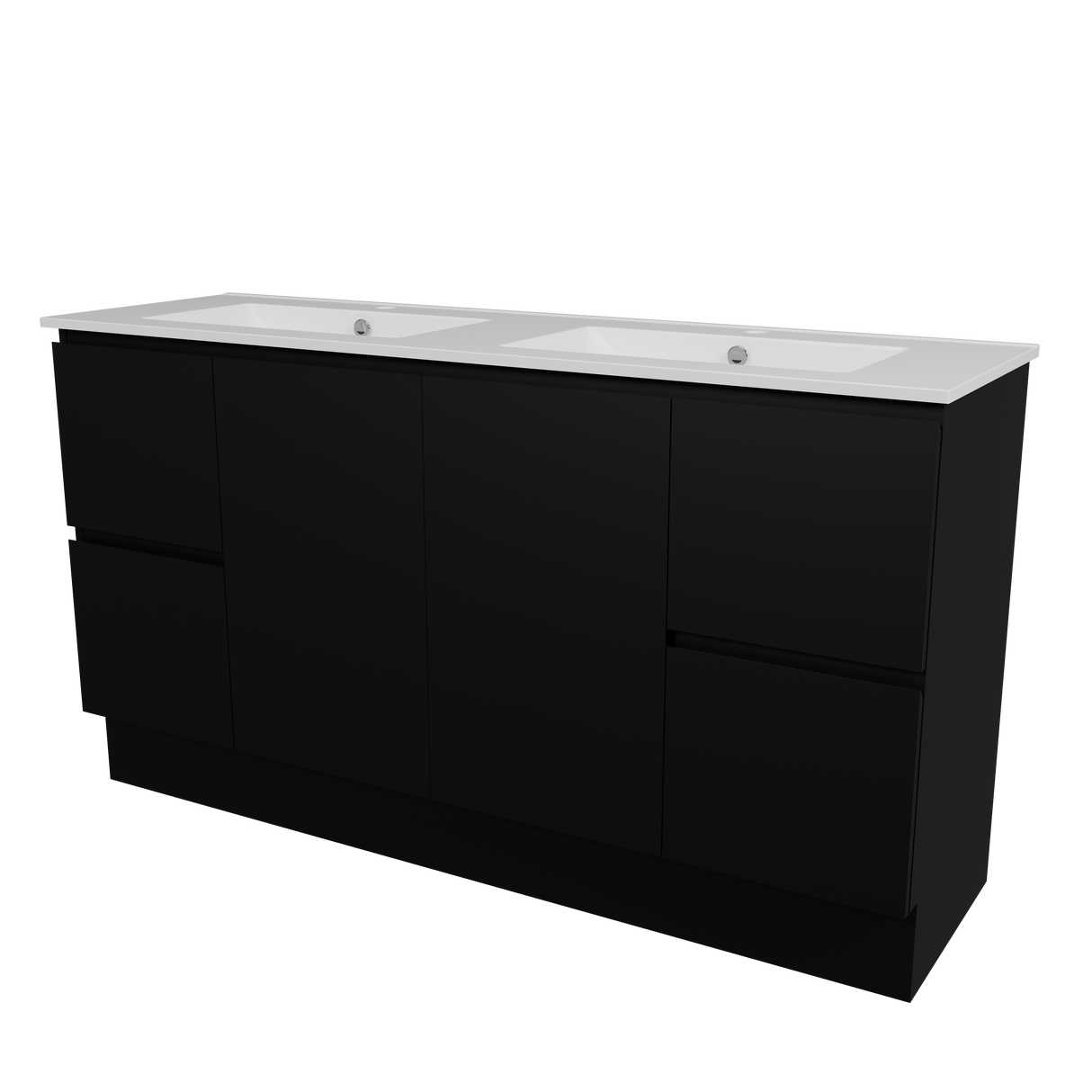 Nevada Vanity 1500mm Double Bowl Alpha Top Floor standing (NEV-V-1500-D-APH-F)
