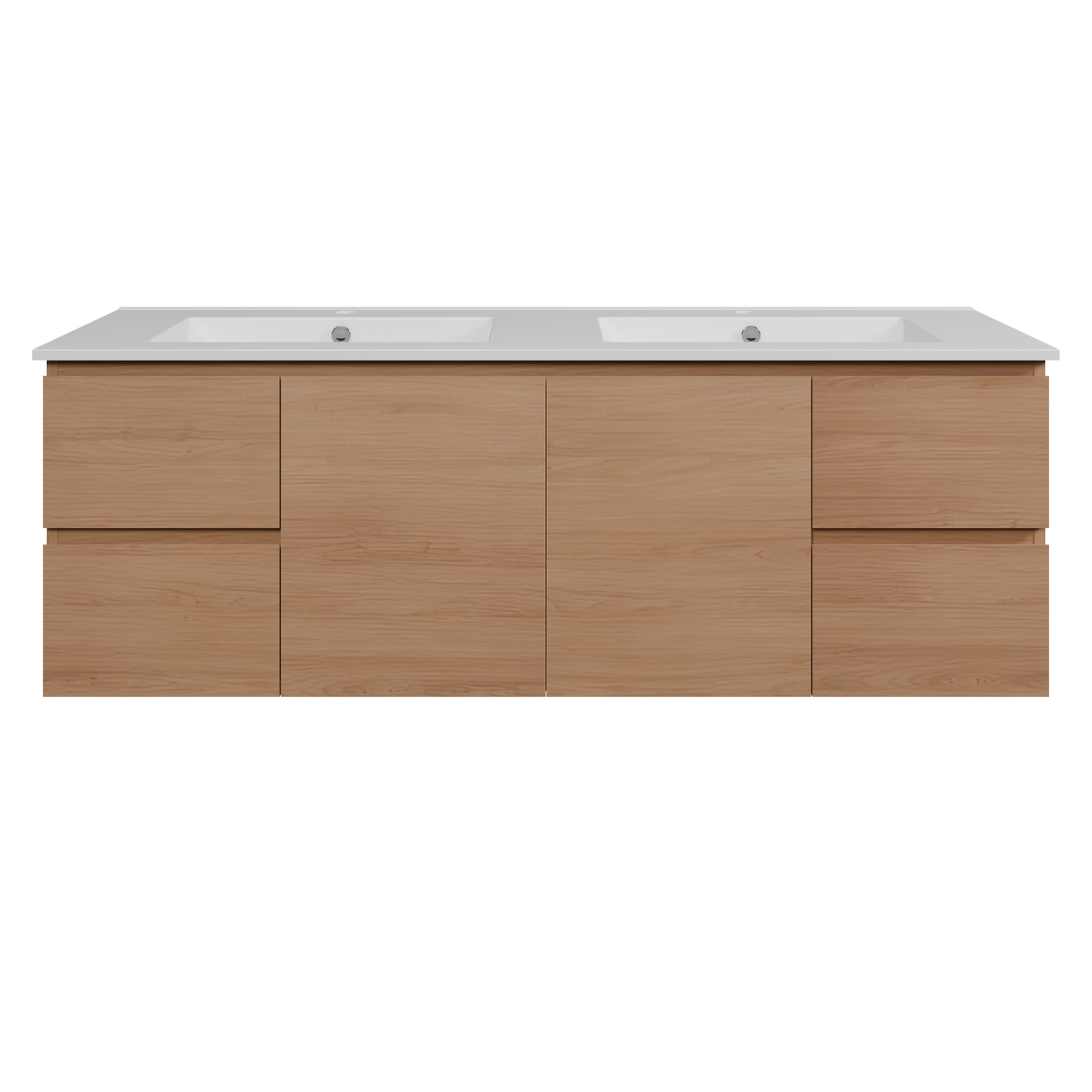 Nevada Vanity 1500mm Double Bowl Alpha Top Wall hung (NEV-V-1500-D-APH-W)