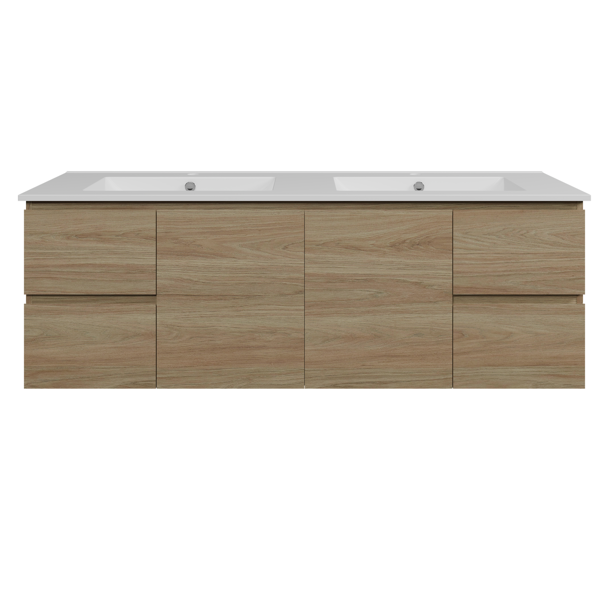 Nevada Vanity 1500mm Double Bowl Alpha Top Wall hung (NEV-V-1500-D-APH-W)
