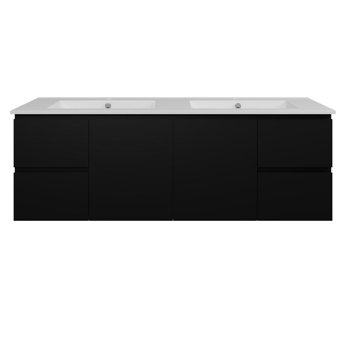 Nevada Vanity 1500mm Double Bowl Alpha Top Wall hung (NEV-V-1500-D-APH-W)