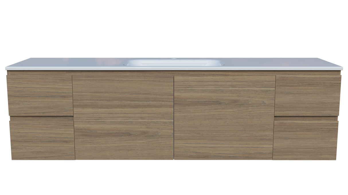 Nevada Vanity 1800mm Centre Bowl Stadium Top Wall hung (NEV-V-1800-C-STD-W)