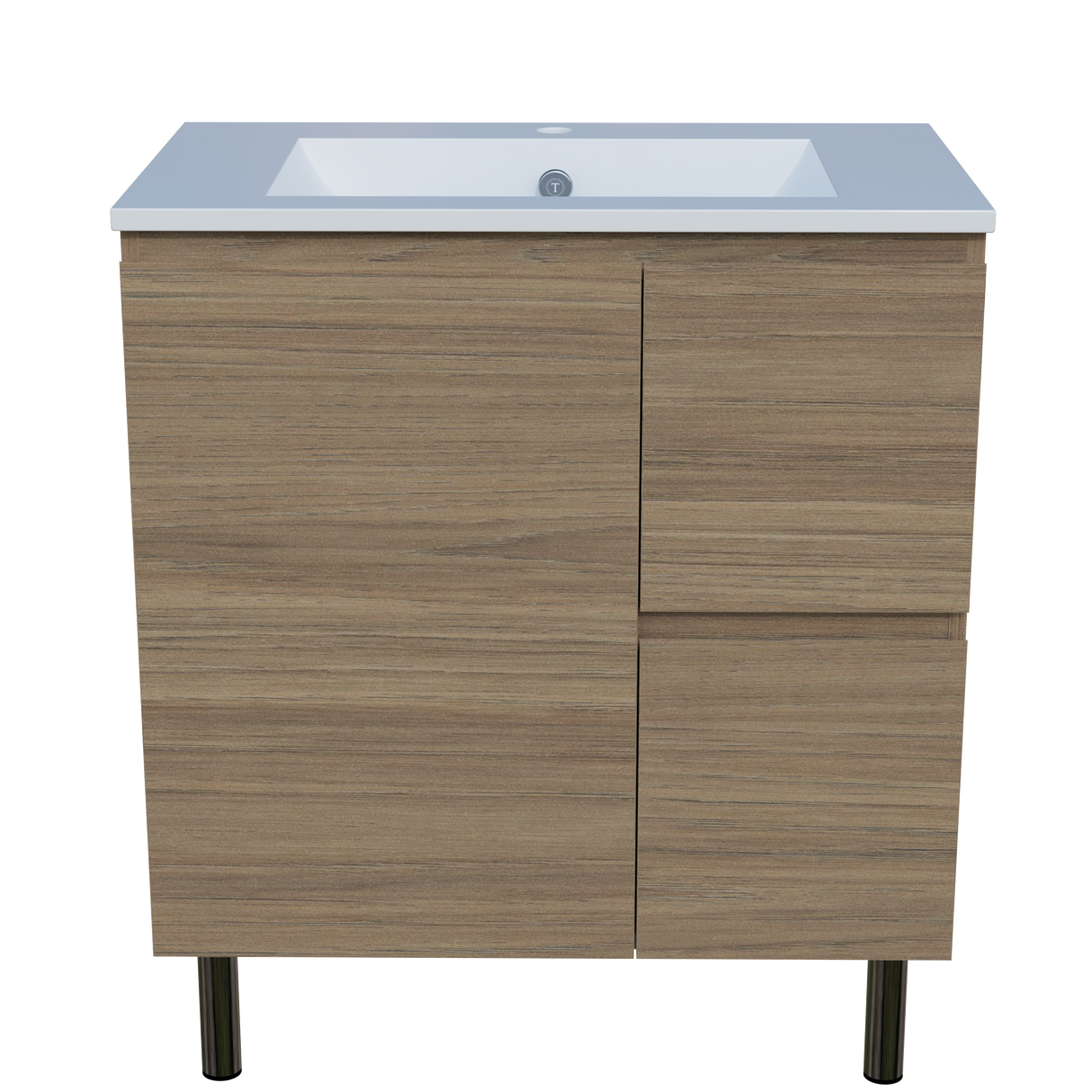 Nevada Vanity 750mm Centre Bowl Alpha Top On Legs (NEV-V-750-C-APH-L)