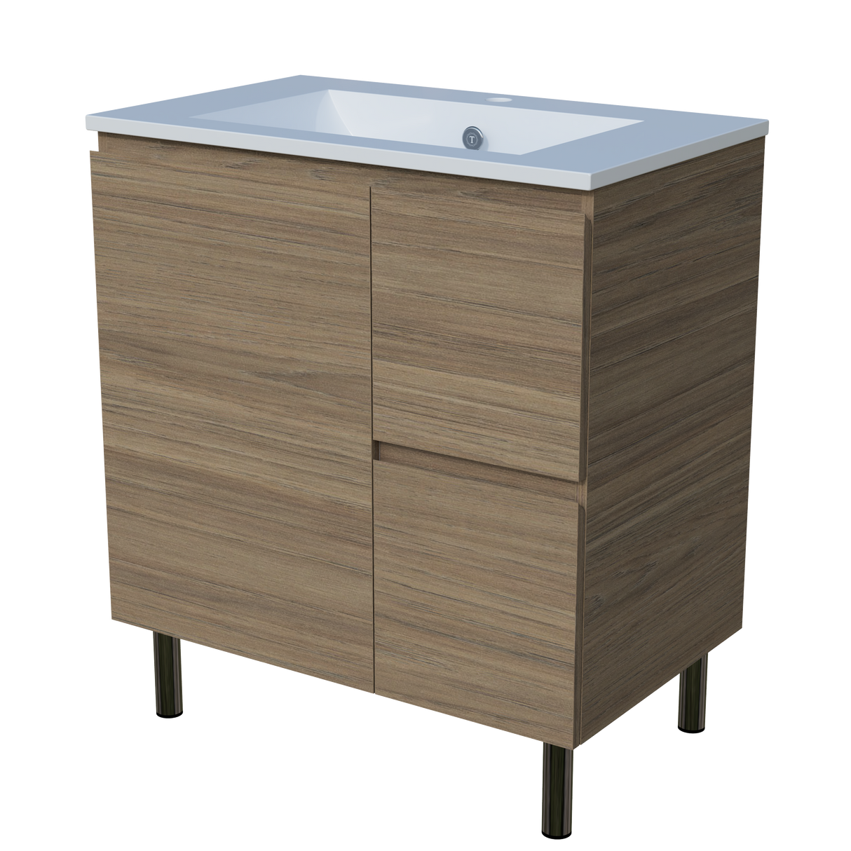Nevada Vanity 750mm Centre Bowl Alpha Top On Legs (NEV-V-750-C-APH-L)