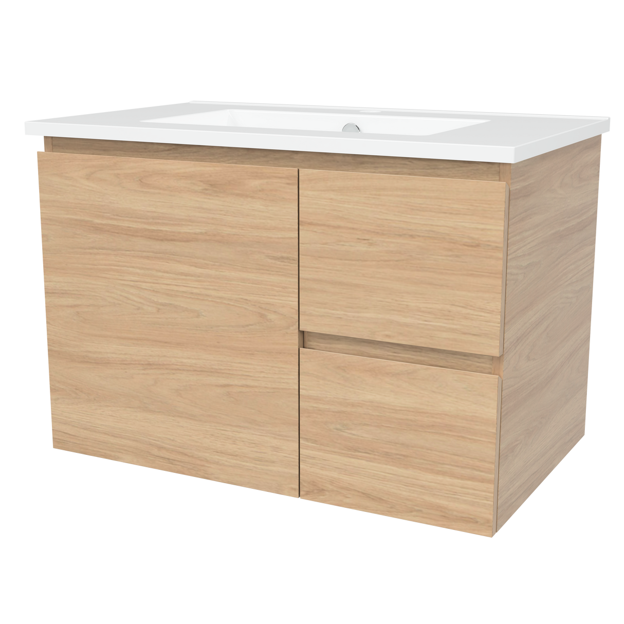 Nevada Vanity 750mm Centre Bowl Alpha Top Wall hung (NEV-V-750-C-APH-W)