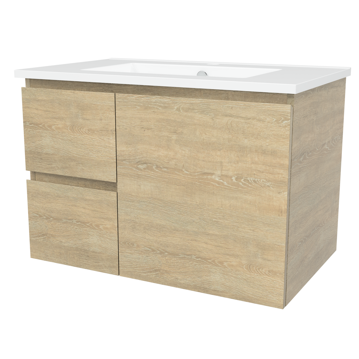 Nevada Vanity 750mm Centre Bowl Alpha Top Wall hung (NEV-V-750-C-APH-W)