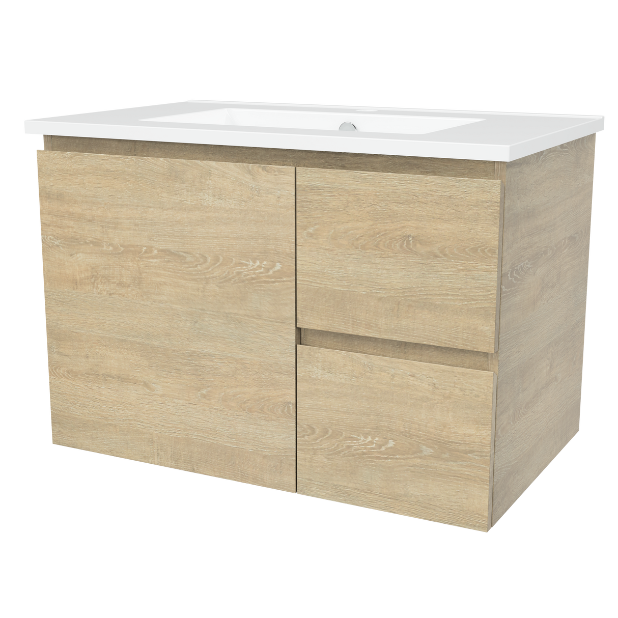 Nevada Vanity 750mm Centre Bowl Alpha Top Wall hung (NEV-V-750-C-APH-W)