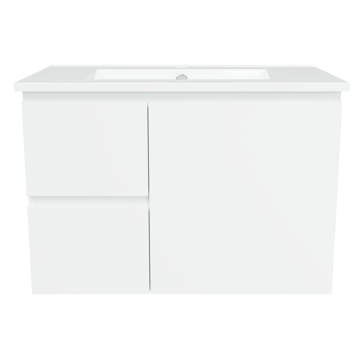Nevada Vanity 750mm Centre Bowl Alpha Top Wall hung (NEV-V-750-C-APH-W)
