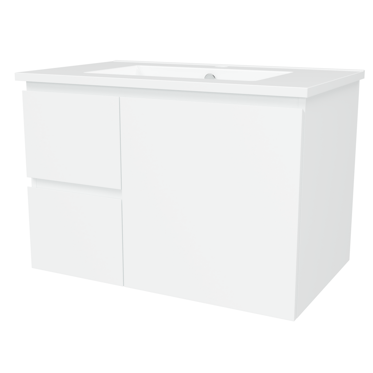 Nevada Vanity 750mm Centre Bowl Alpha Top Wall hung (NEV-V-750-C-APH-W)