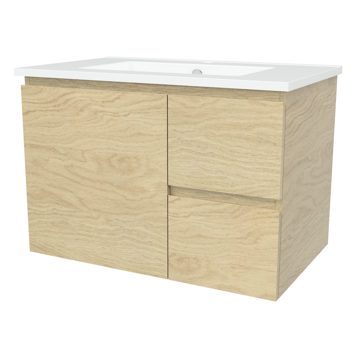 Nevada Vanity 750mm Centre Bowl Alpha Top Wall hung (NEV-V-750-C-APH-W)