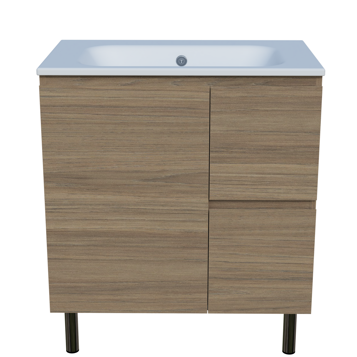 Nevada Vanity 750mm Centre Bowl Haven Top On Legs (NEV-V-750-C-HVN-L)