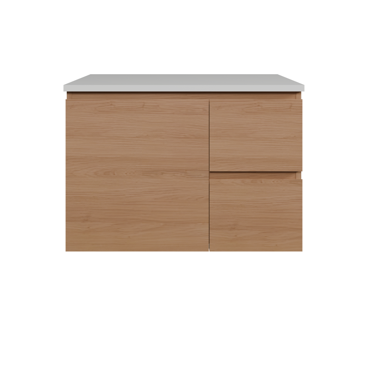 Nevada Vanity 750mm Centre White Gloss Above Counter Basin SilkSurface Top Wall hung (NEV-V-750-C-SSA-W)