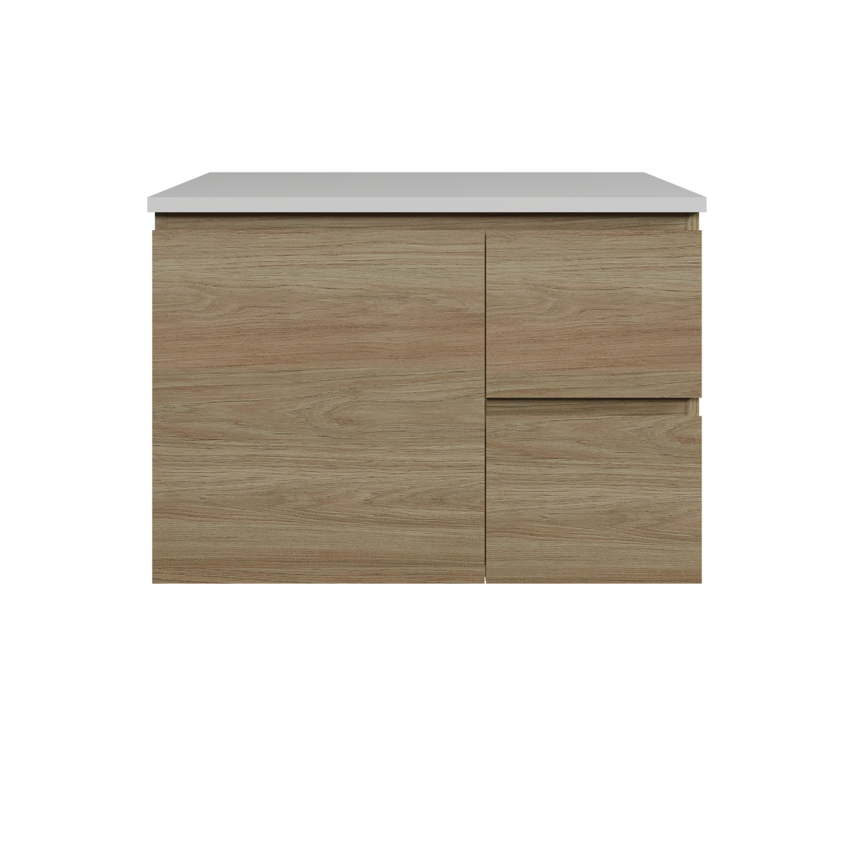 Nevada Vanity 750mm Centre White Gloss Above Counter Basin SilkSurface Top Wall hung (NEV-V-750-C-SSA-W)