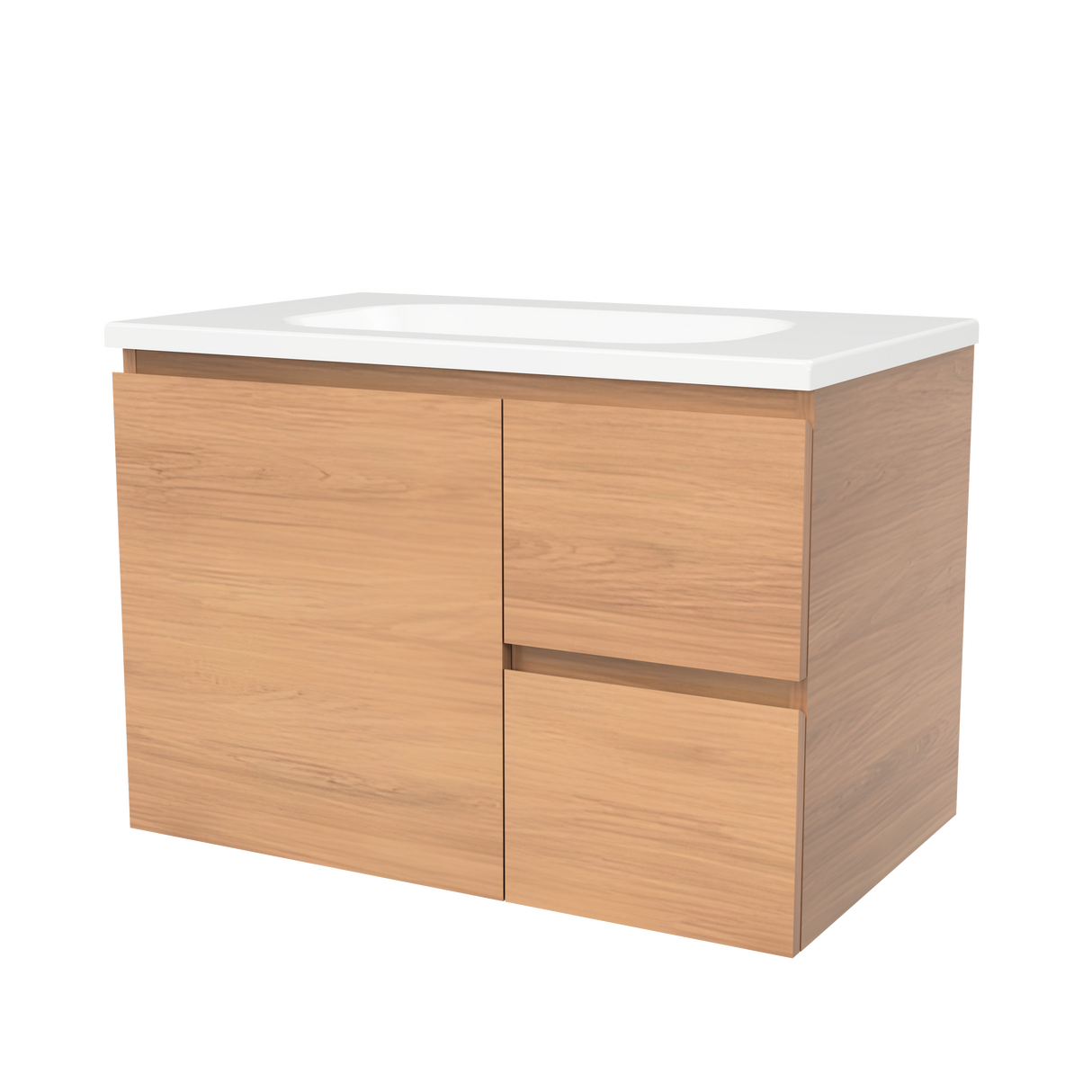 Nevada Vanity 750mm Centre Bowl Stadium Top Wall hung (NEV-V-750-C-STD-W)