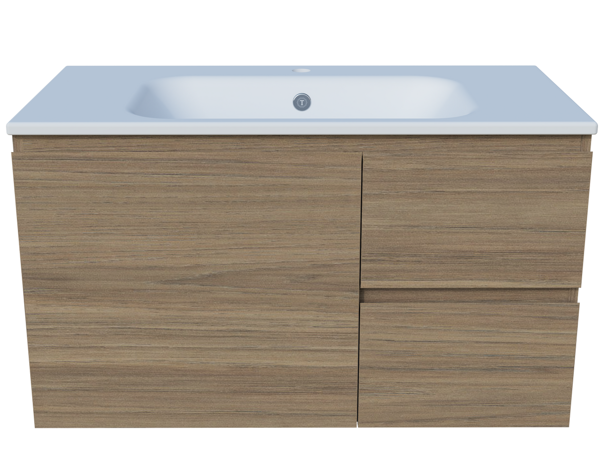 Nevada Vanity 900mm Centre Bowl Haven Top Wall hung (NEV-V-900-C-HVN-W)