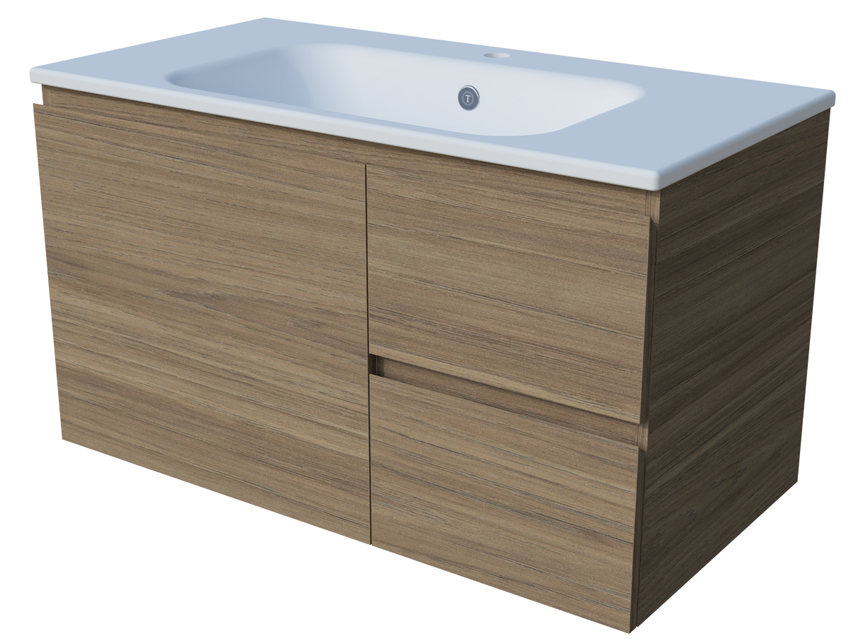 Nevada Vanity 900mm Centre Bowl Haven Top Wall hung (NEV-V-900-C-HVN-W)