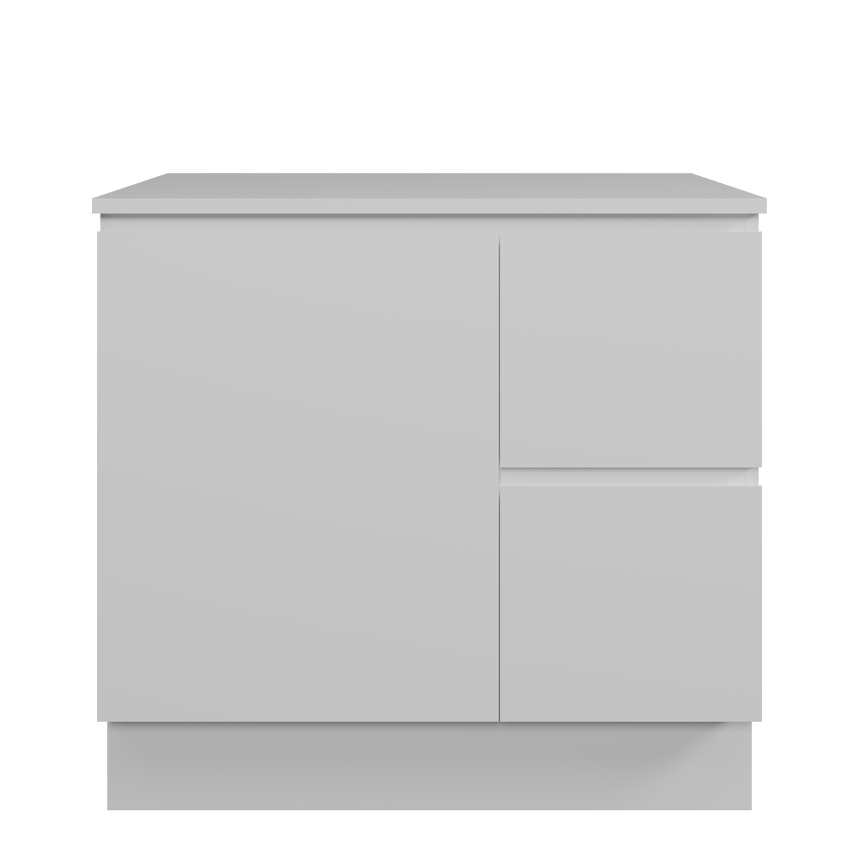 Nevada Vanity 900mm Centre White Gloss Above Counter Basin SilkSurface Top Floor standing (NEV-V-900-C-SSA-F)