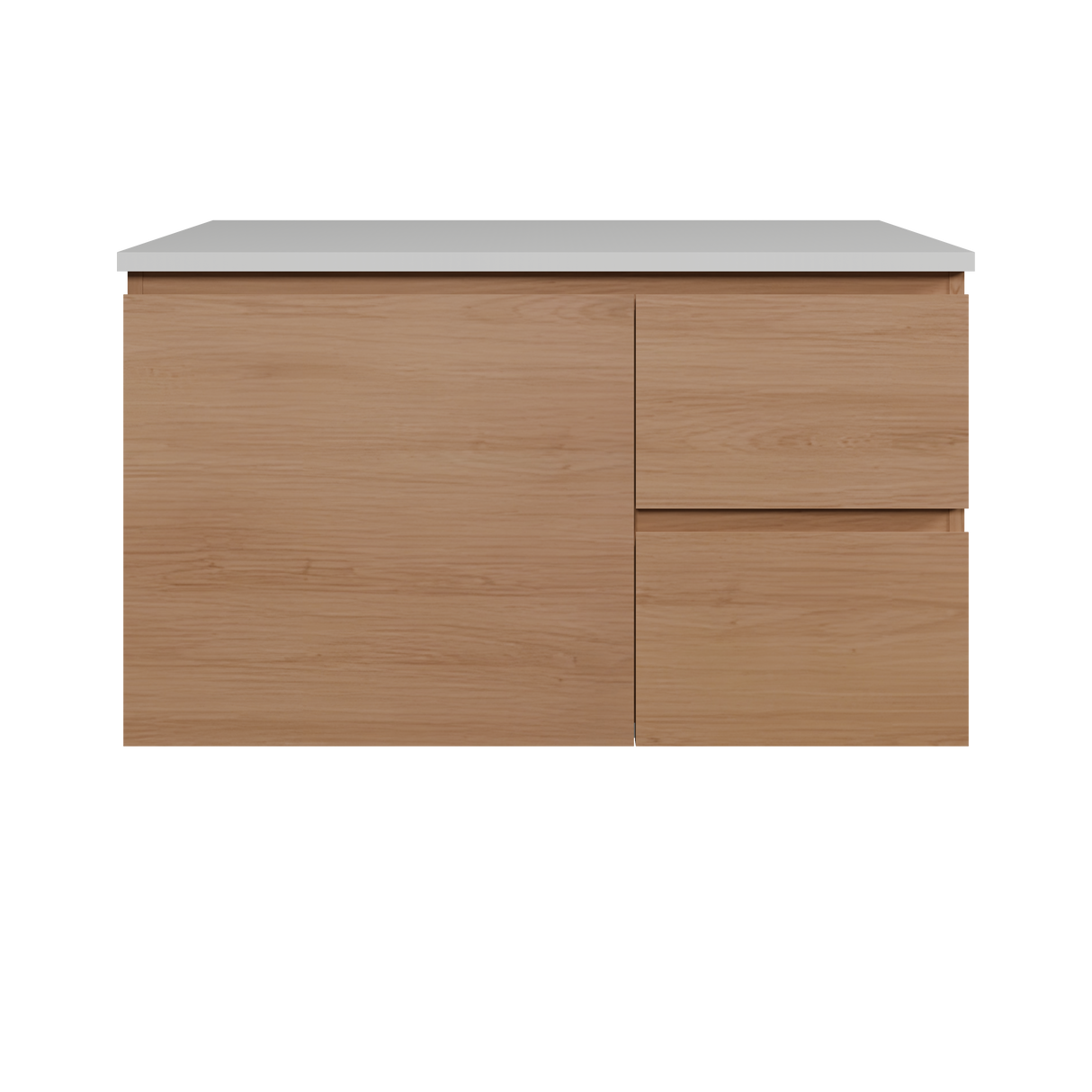 Nevada Vanity 900mm Centre White Gloss Above Counter Basin SilkSurface Top Wall hung (NEV-V-900-C-SSA-W)