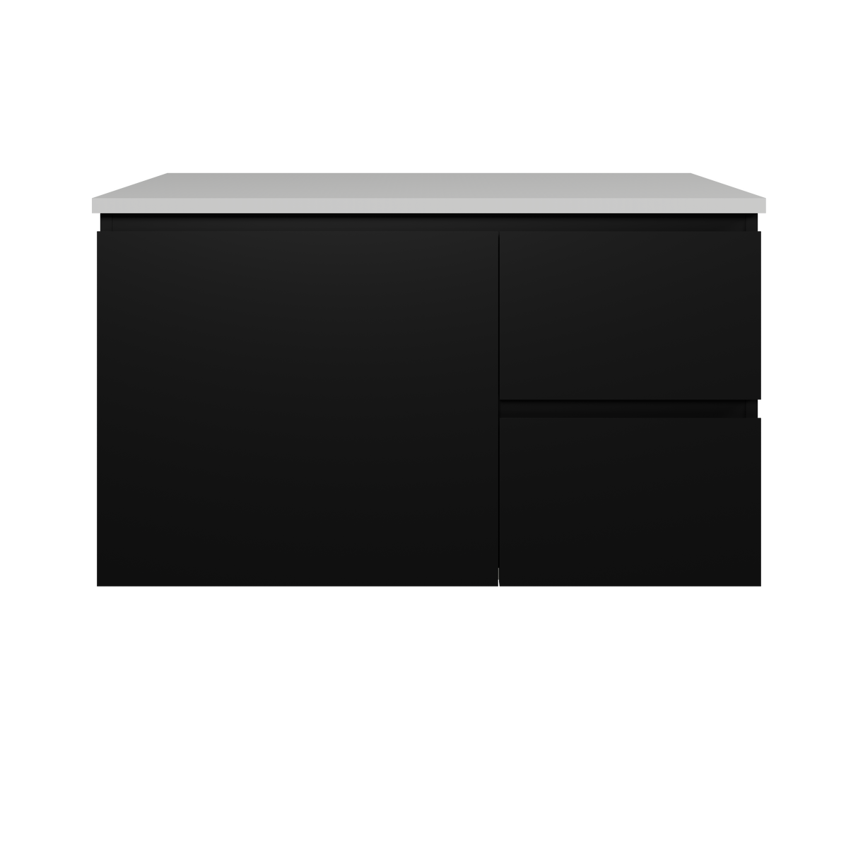 Nevada Vanity 900mm Centre White Gloss Above Counter Basin SilkSurface Top Wall hung (NEV-V-900-C-SSA-W)