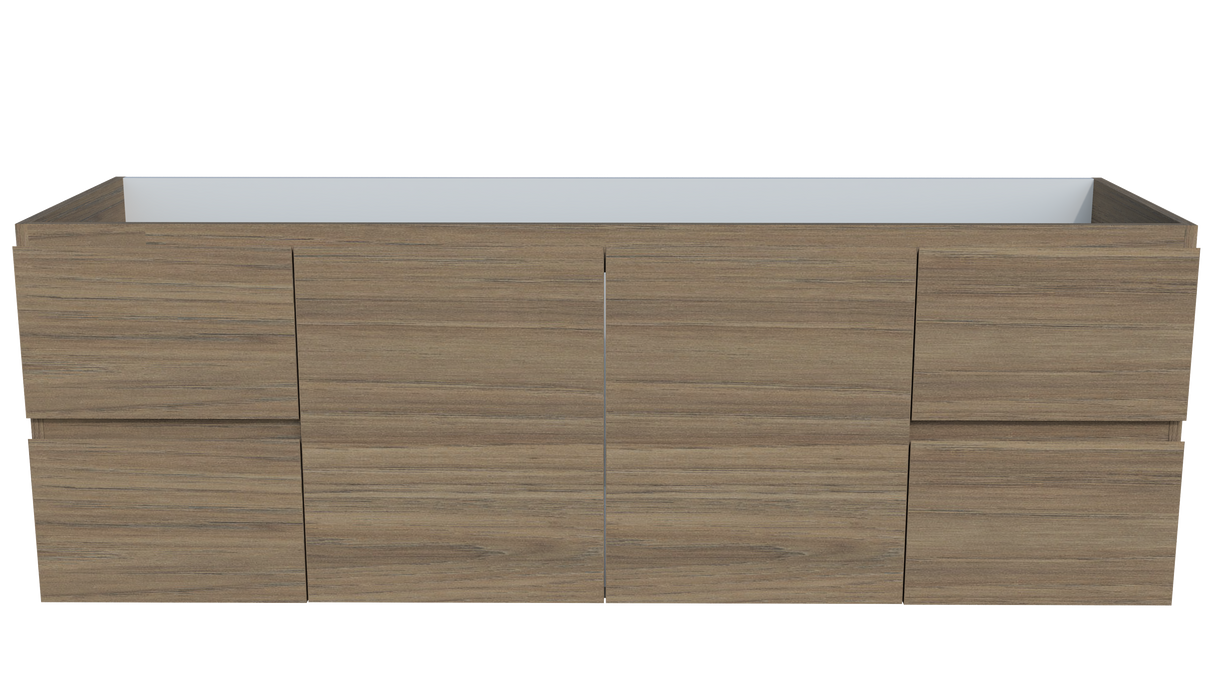 Nevada Cabinet Only 1500mm Double Bowl Wall hung