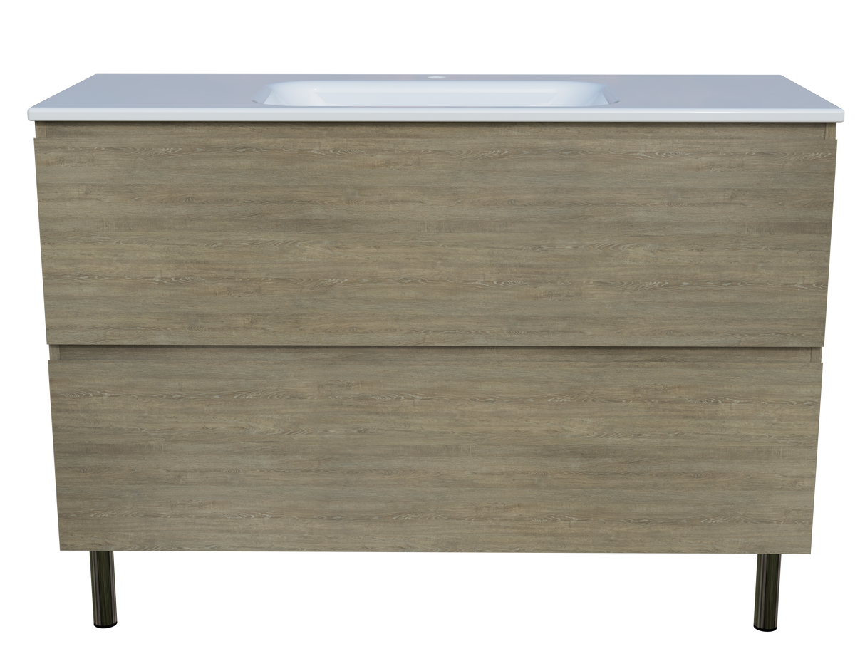 Nevada Plus Vanity 1200mm Centre Bowl Stadium Top On Legs (NEVP-V-1200-C-STD-L)