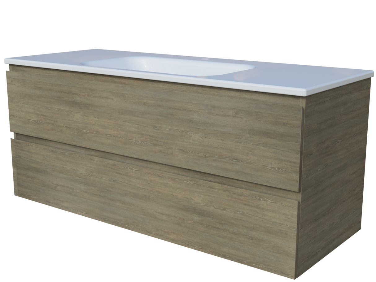 Nevada Plus Vanity 1200mm Centre Bowl Stadium Top Wall hung (NEVP-V-1200-C-STD-W)