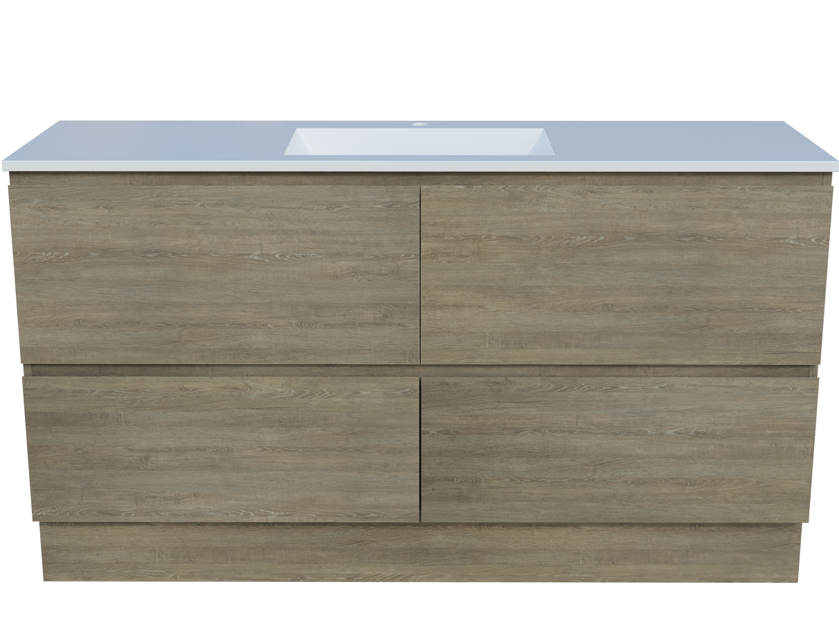 Nevada Plus Vanity 1500mm Centre Bowl Regal Top Floor standing (NEVP-V-1500-C-REG-F)