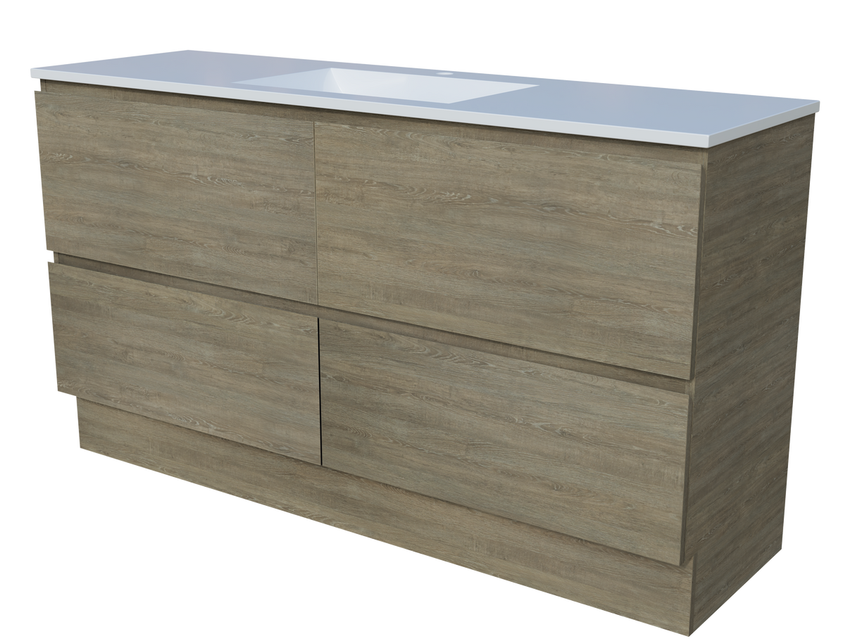 Nevada Plus Vanity 1500mm Centre Bowl Regal Top Floor standing (NEVP-V-1500-C-REG-F)