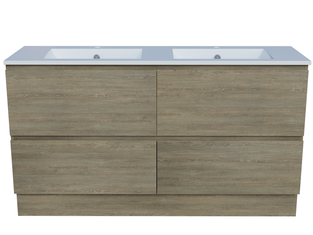 Nevada Plus Vanity 1500mm Double Bowl Alpha Top Floor standing (NEVP-V-1500-D-APH-F)