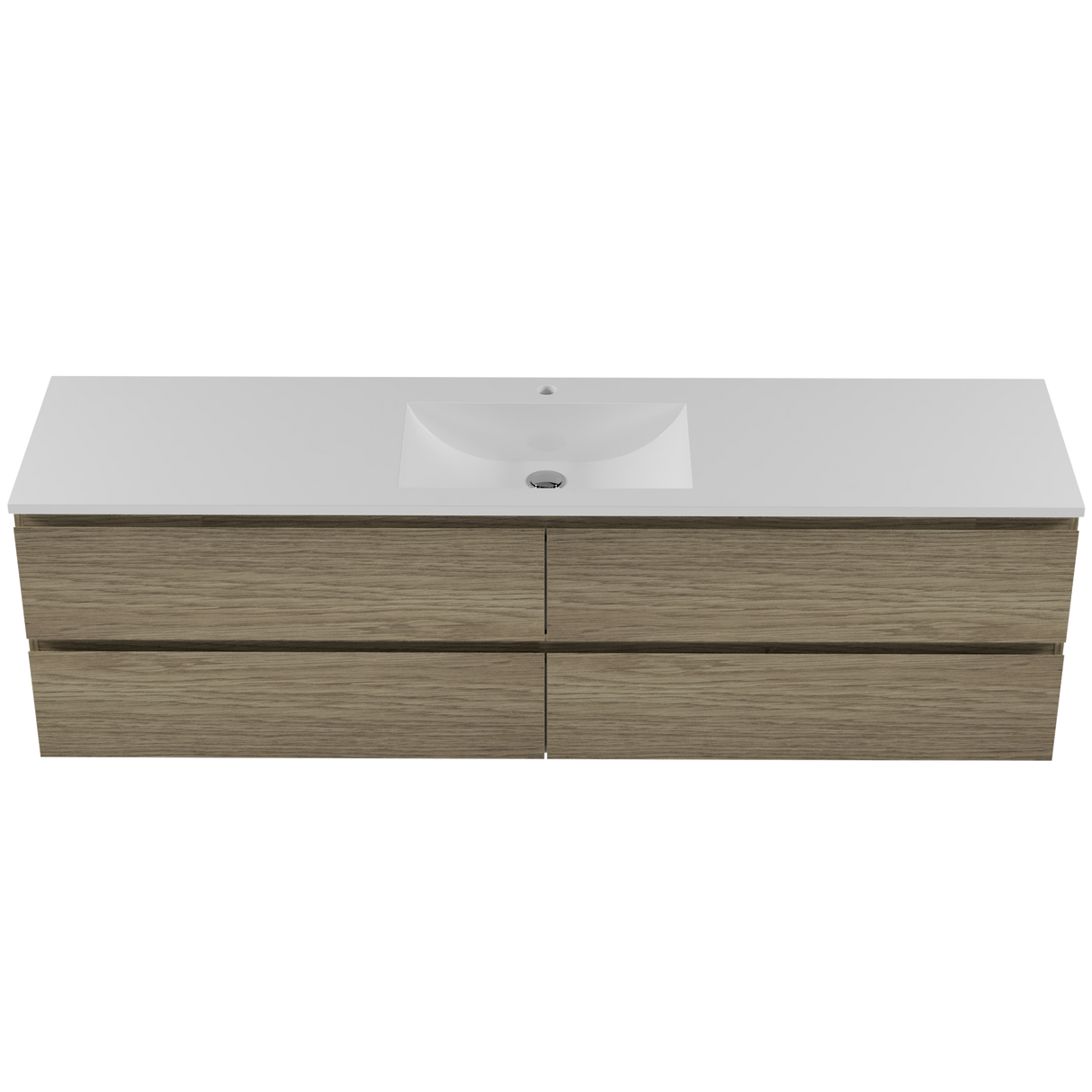Nevada Plus Vanity 1800mm Centre Bowl Regal Top Wall hung (NEVP-V-1800-C-REG-W)