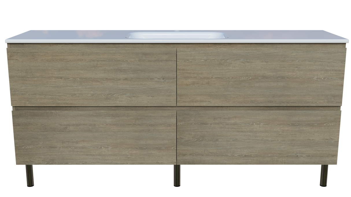 Nevada Plus Vanity 1800mm Centre Bowl Stadium Top On Legs (NEVP-V-1800-C-STD-L)