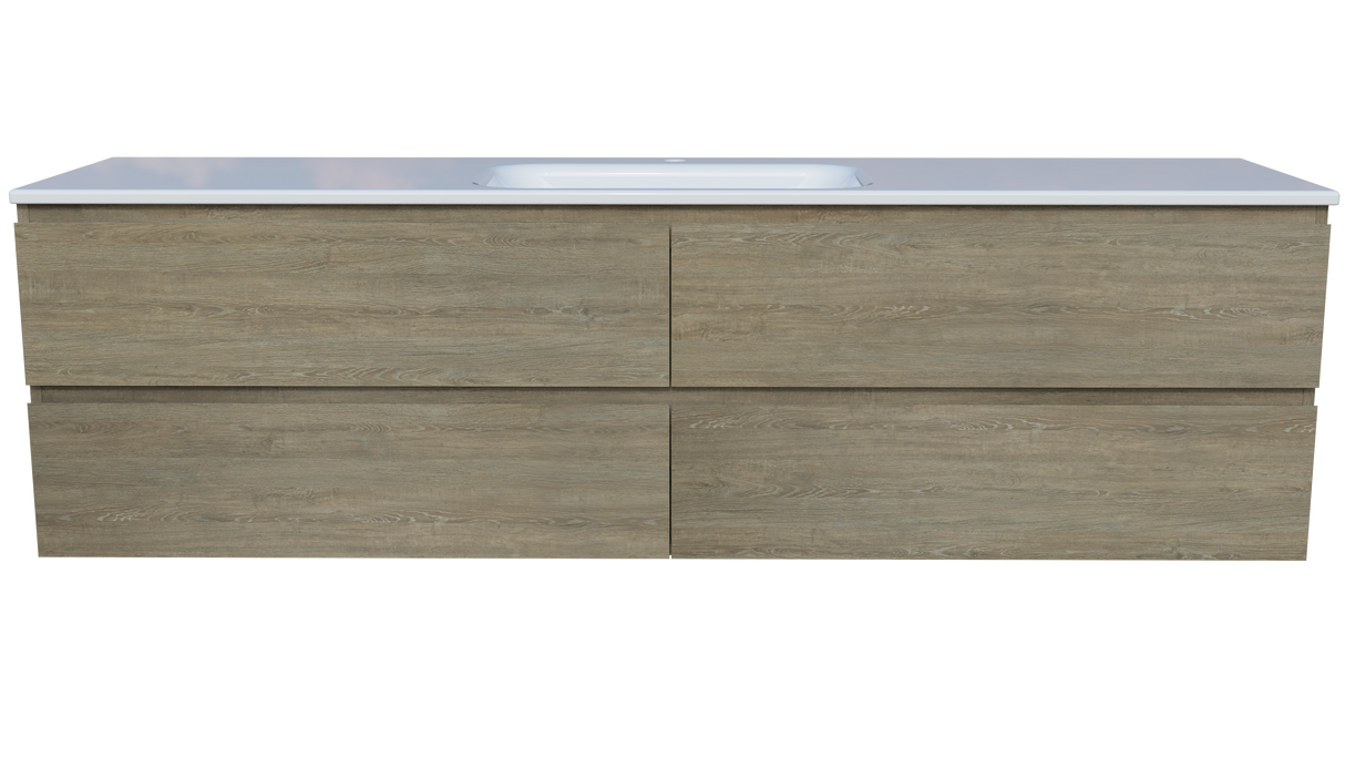 Nevada Plus Vanity 1800mm Centre Bowl Stadium Top Wall hung (NEVP-V-1800-C-STD-W)