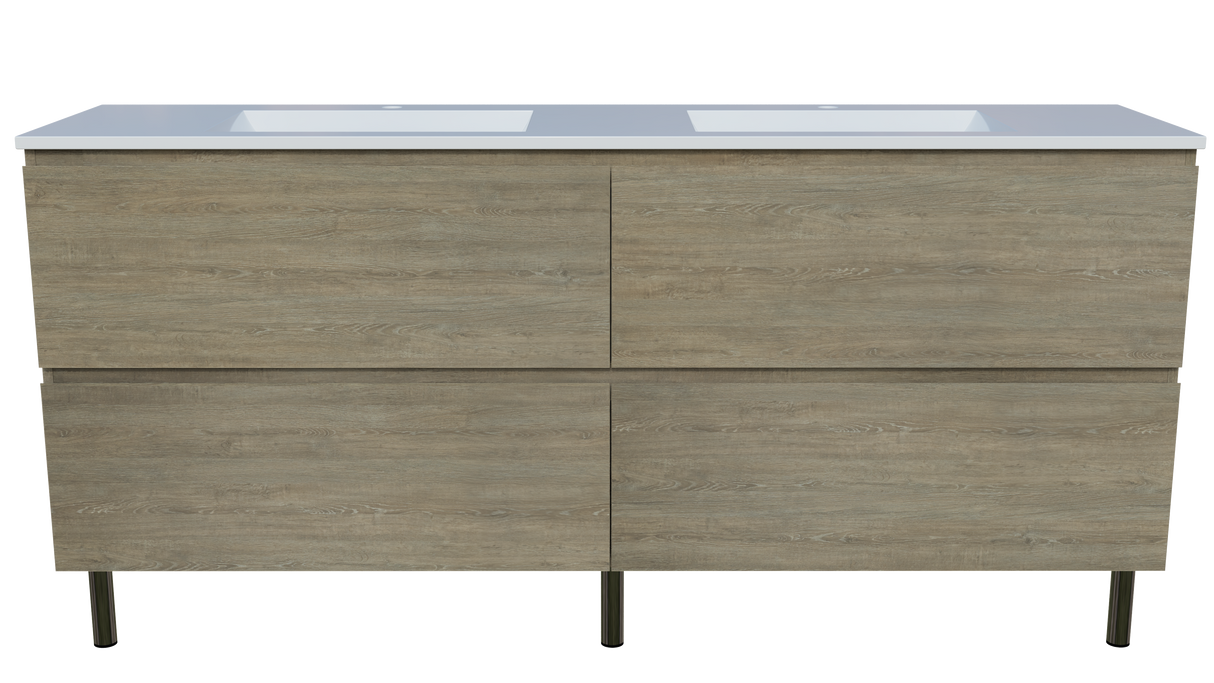 Nevada Plus Vanity 1800mm Double Bowl Regal Top On Legs (NEVP-V-1800-D-REG-L)