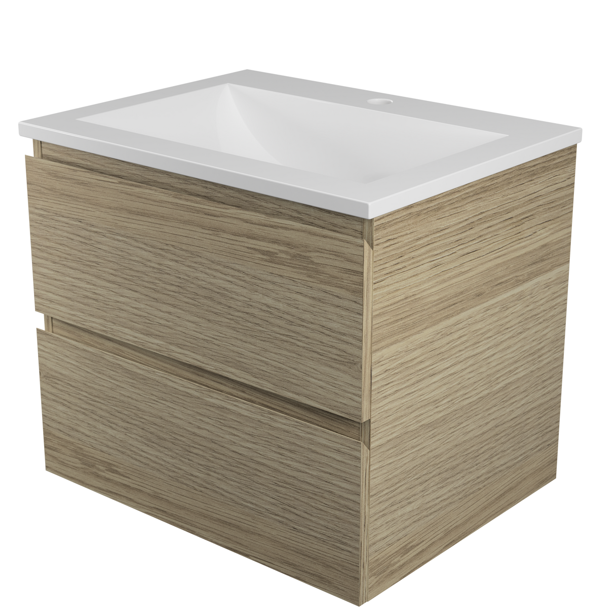 Nevada Plus Vanity 600mm Centre Bowl Regal Top Wall hung (NEVP-V-600-C-REG-W)