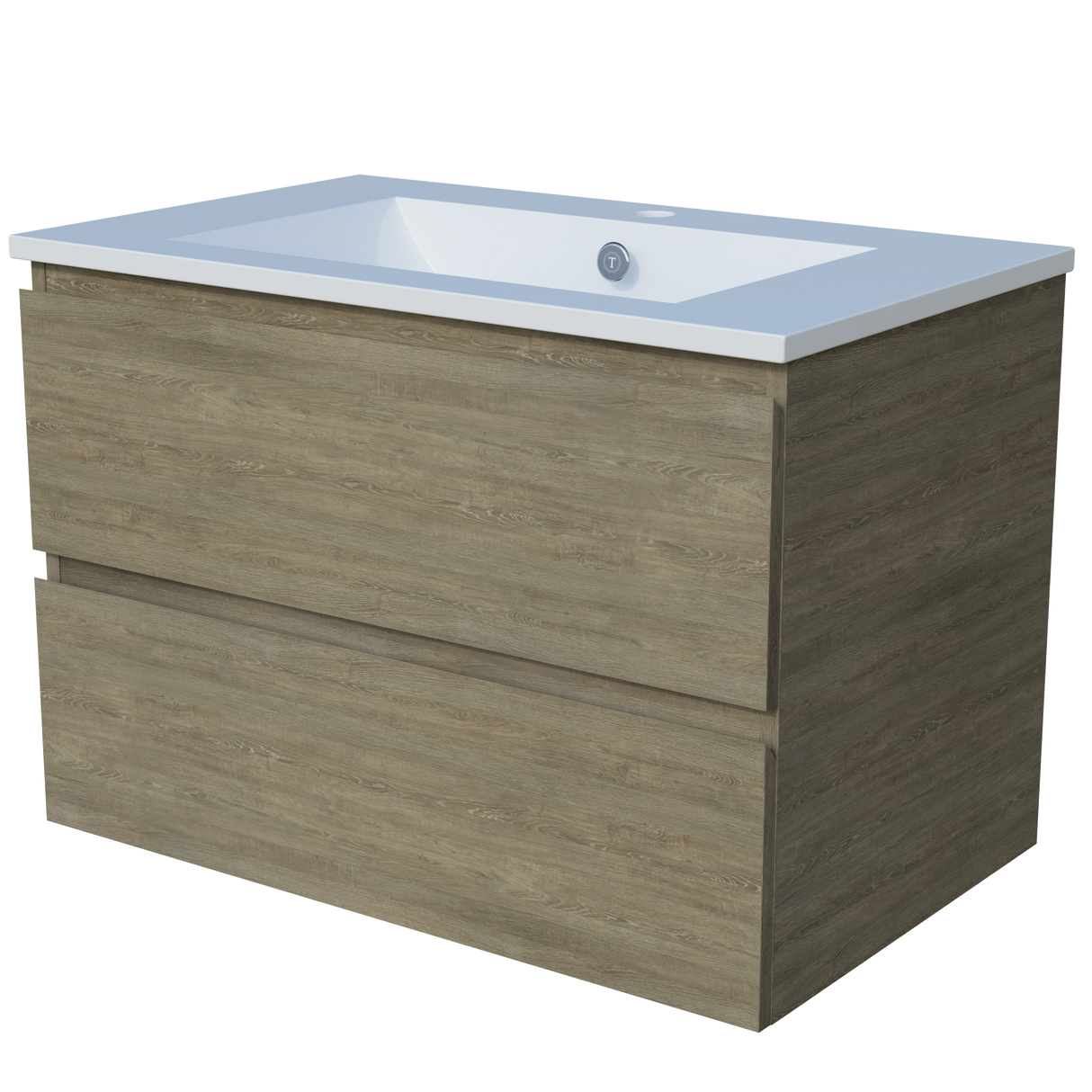 Nevada Plus Vanity 750mm Centre Bowl Alpha Top Wall hung (NEVP-V-750-C-APH-W)