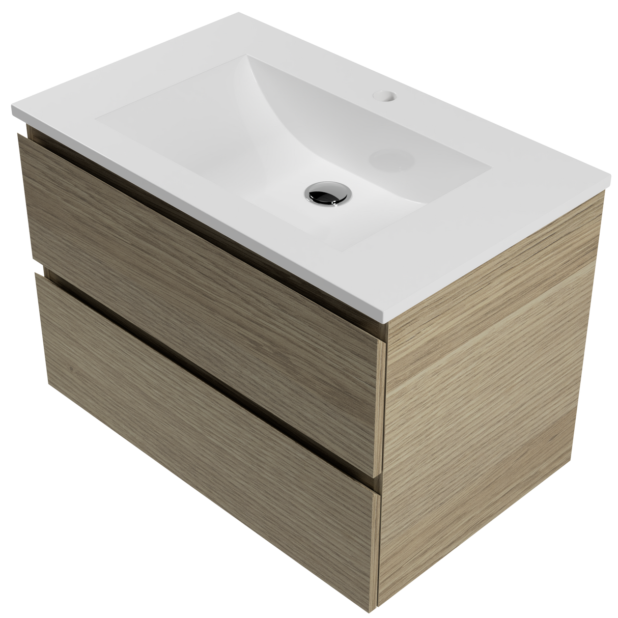 Nevada Plus Vanity 750mm Centre Bowl Regal Top Wall hung (NEVP-V-750-C-REG-W)