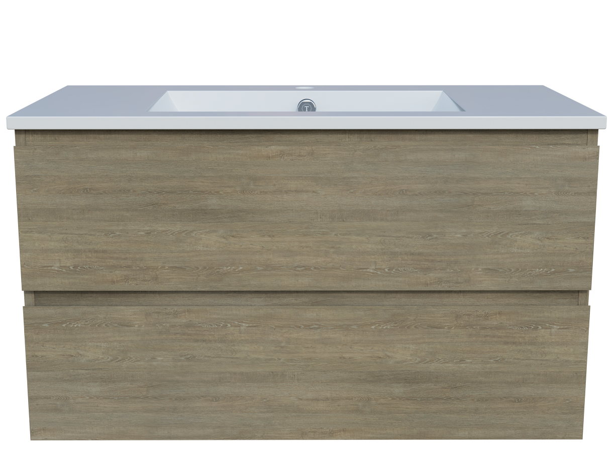 Nevada Plus Vanity 900mm Centre Bowl Alpha Top Wall hung (NEVP-V-900-C-APH-W)