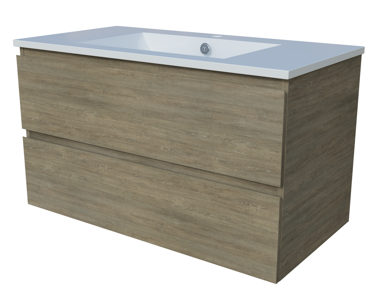 Nevada Plus Vanity 900mm Centre Bowl Alpha Top Wall hung (NEVP-V-900-C-APH-W)